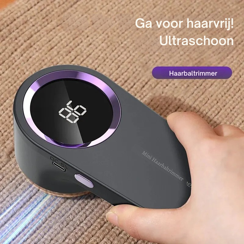 USB Oplaadbare Pluisverwijderaar met LED Display!