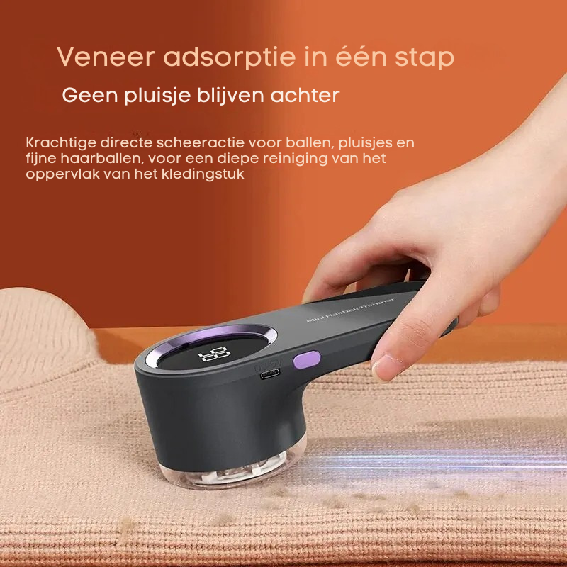 USB Oplaadbare Pluisverwijderaar met LED Display!