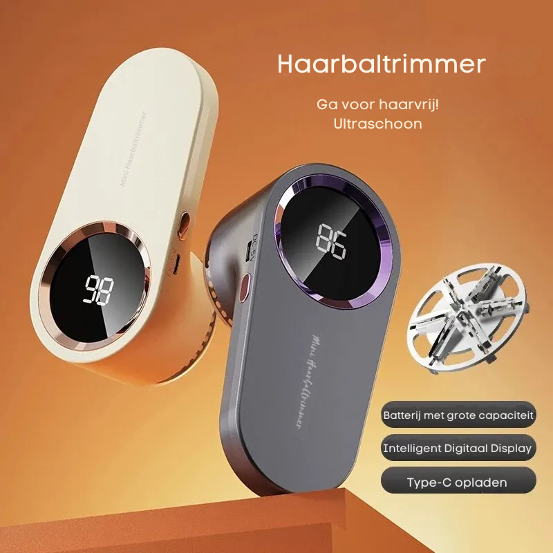 USB Oplaadbare Pluisverwijderaar met LED Display!