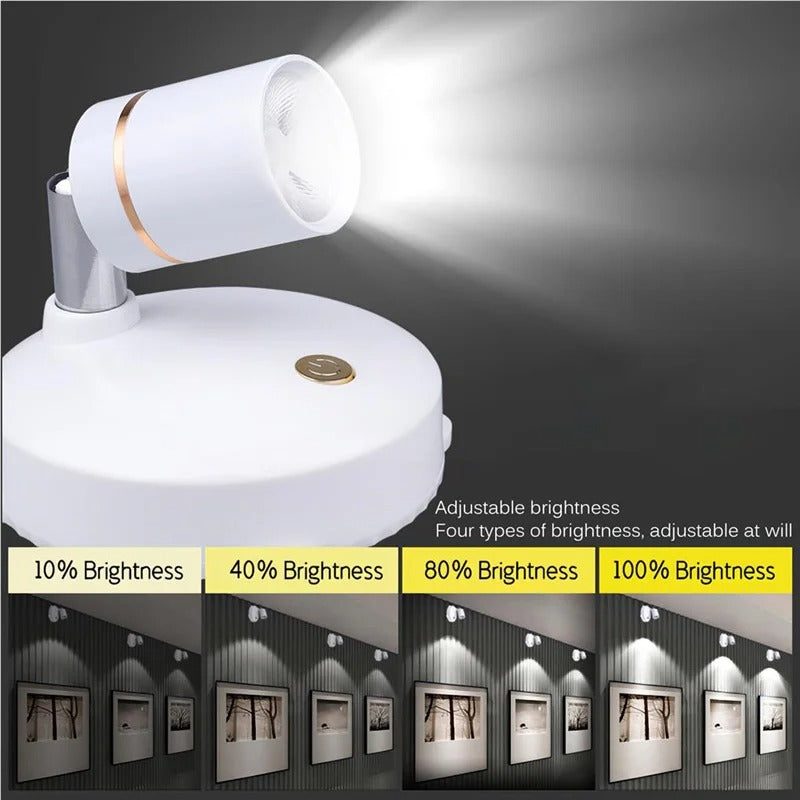 BrightGlow™️ - Draadloze LED-spot met Smart Light!