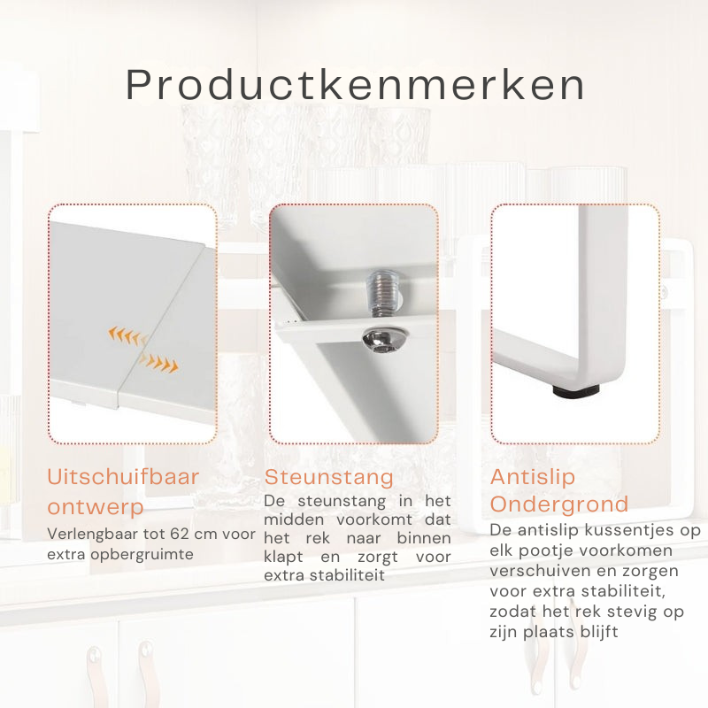 Uitschuifbaar Keukenrek