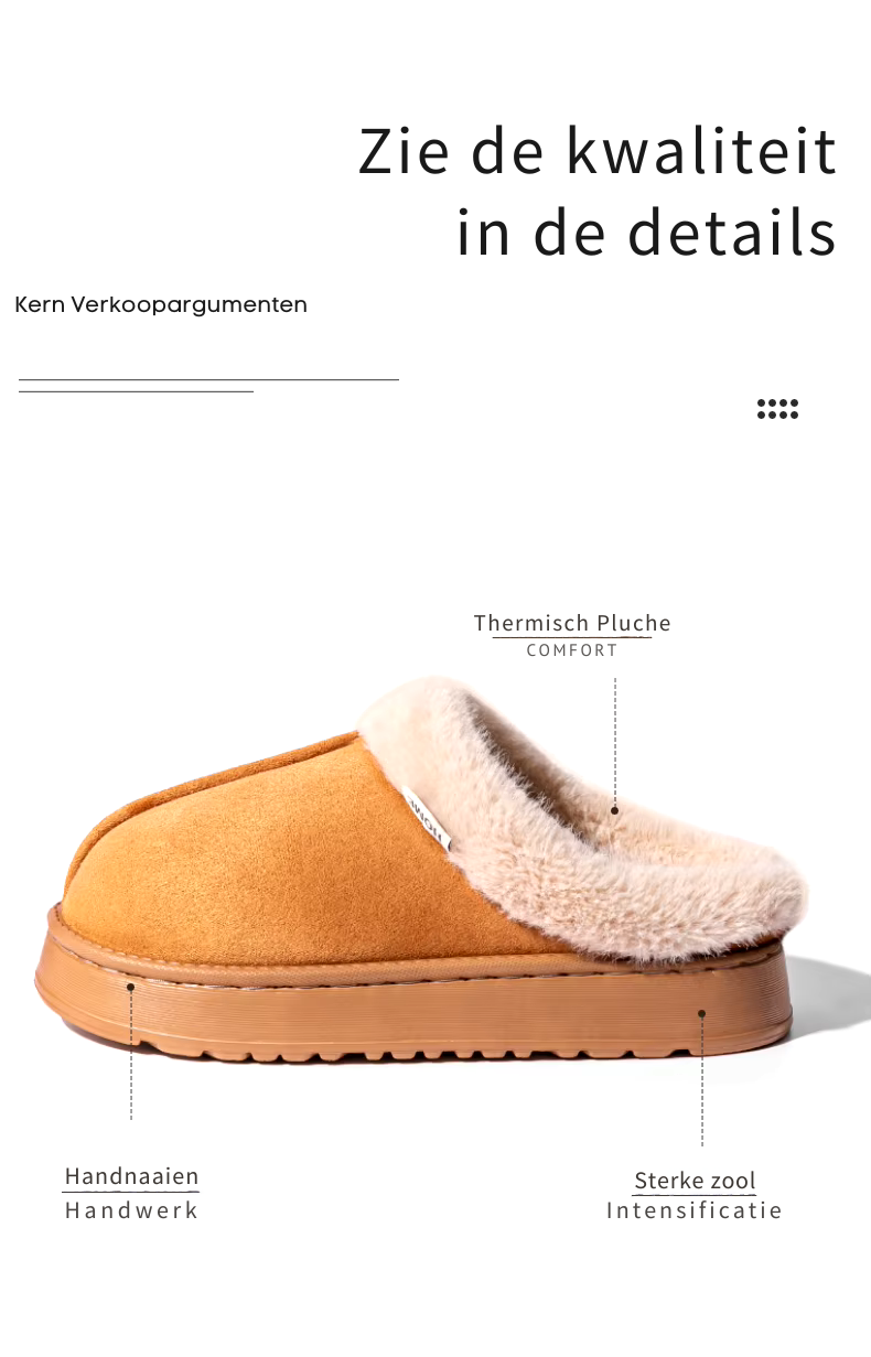 Fluffy Winter Slippers - Warme, Antislip Dames & Unisex